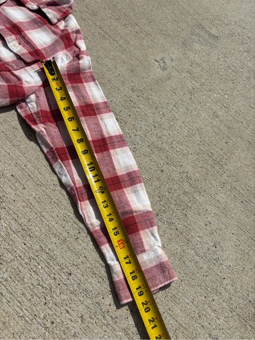 Red and Tan Plaid Flannel - Picture 7 of 8